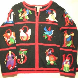 Carly St. Claire 12 Days of Christmas sweater - L